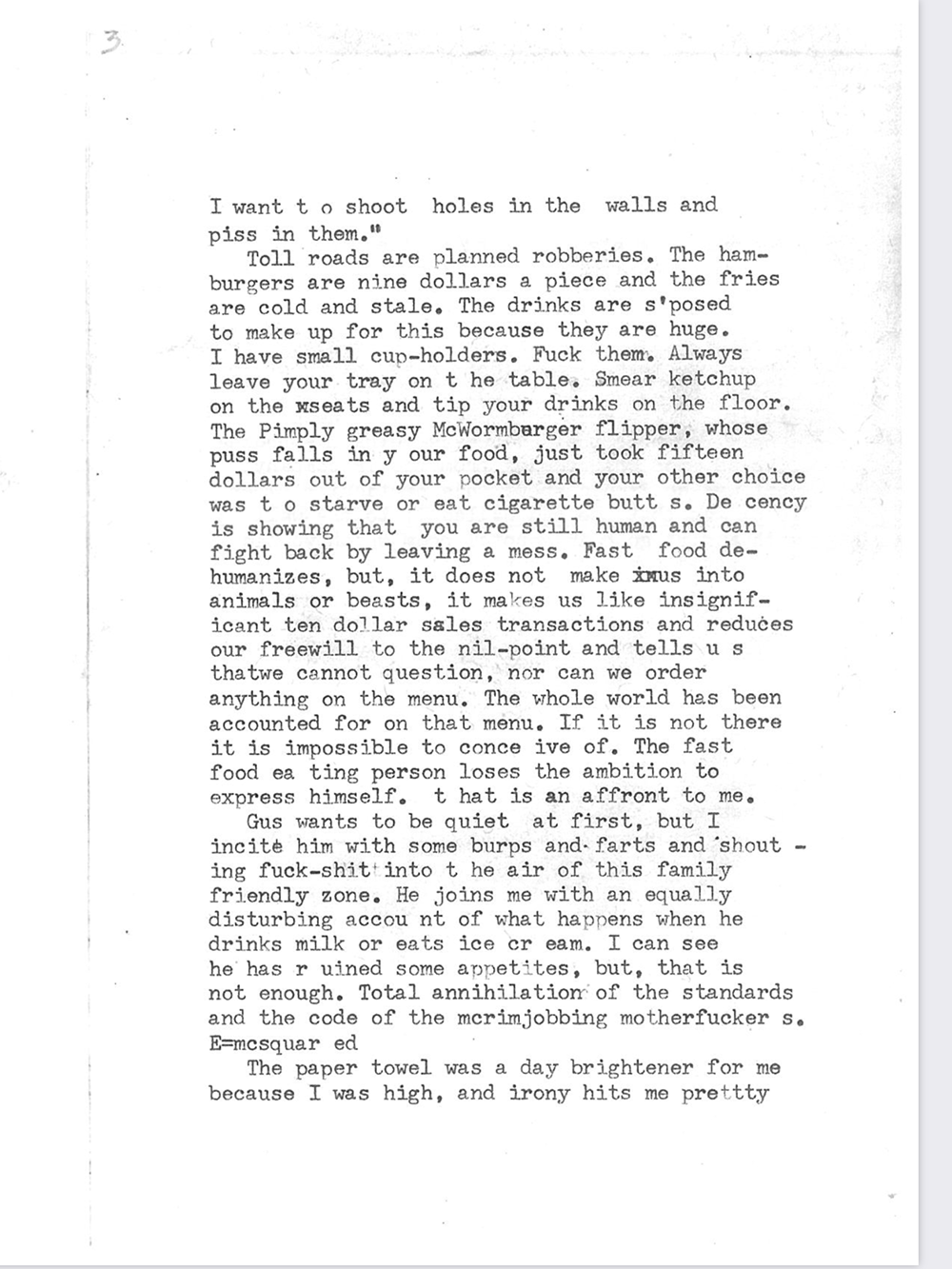 an image of typewritten text